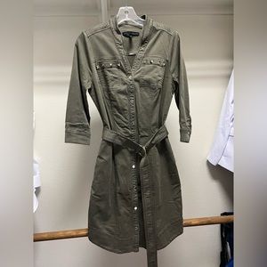 White House Black Market Army Green Dress